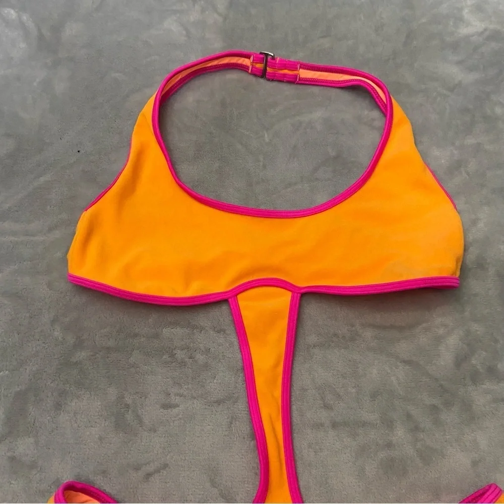 New! Frankie’s bikinis Hayes Terry Monokini One Piece Swimsuit 24115